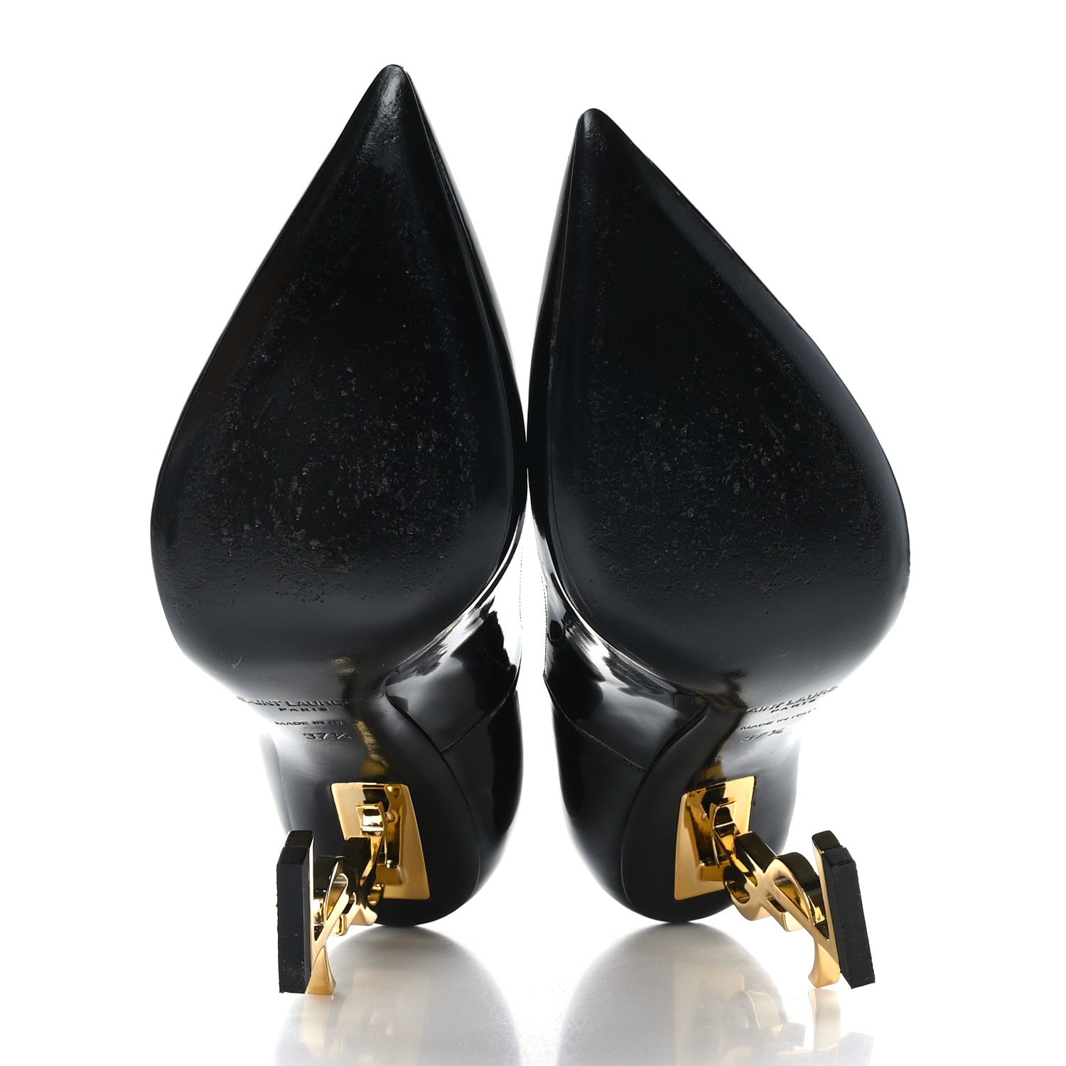 Saint Laurent Patent Opyum 110 Pumps 37.5 Black Gold 5 of 9