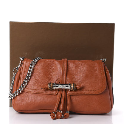 Gucci Calfskin Bamboo Croisette Evening Bag Orange 11 of 11