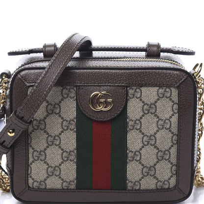Gucci GG Supreme Monogram Mini Ophidia Top Handle Shoulder Bag Brown 9 of 9