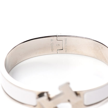 Hermes Enamel Narrow Clic Clac H Bracelet PM White 5 of 5
