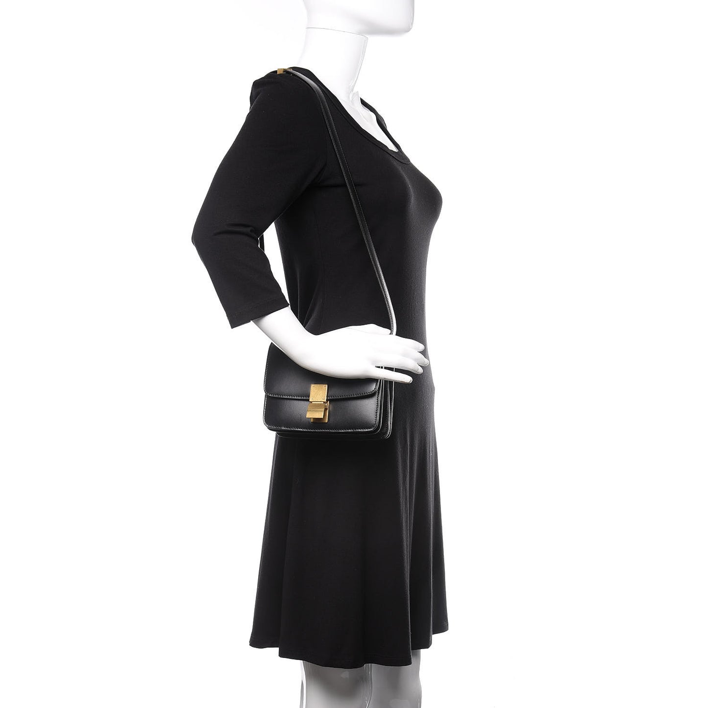 Box Calfskin Small Classic Box Flap Bag Black
