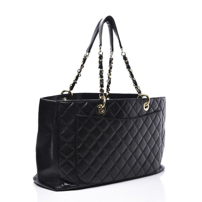 Chanel Caviar Quilted XL Grand Shopping Tote GST Black 2 of 12