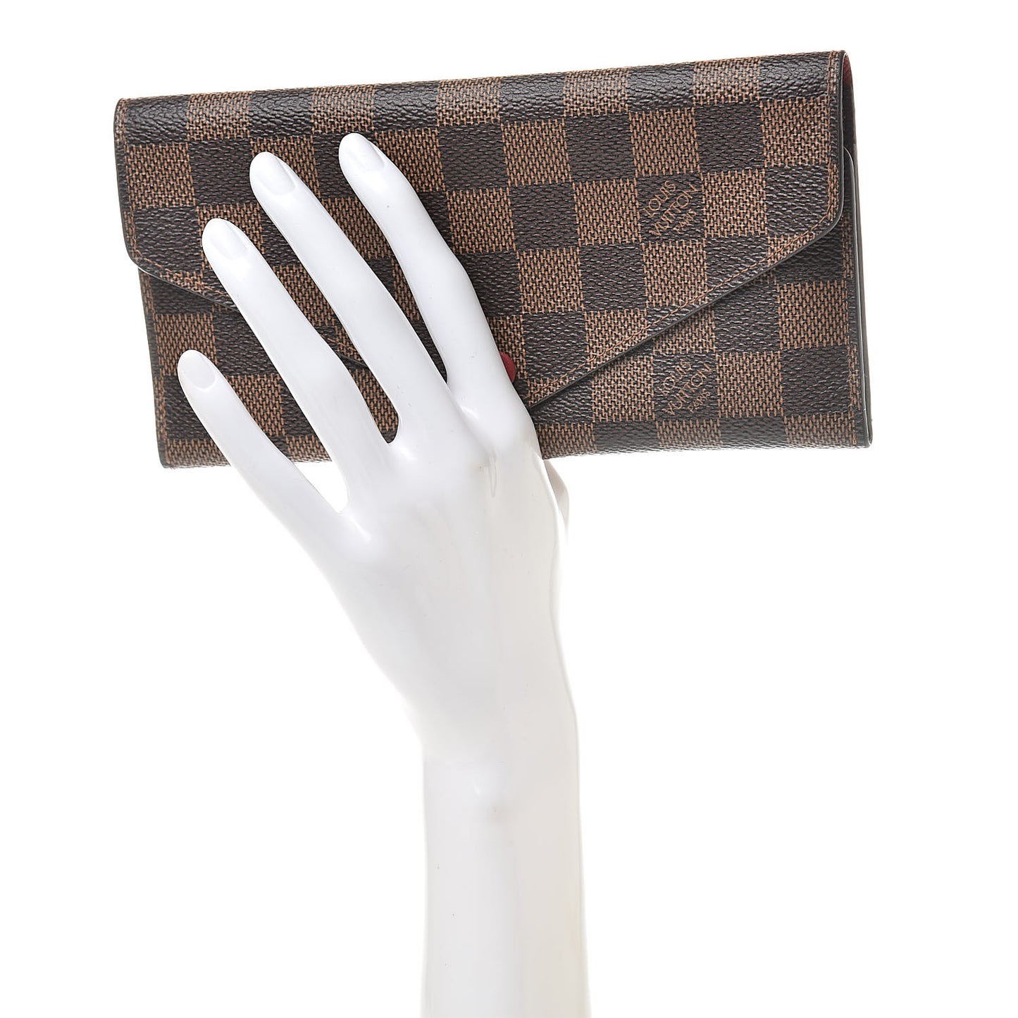 Damier Ebene Josephine Wallet Red
