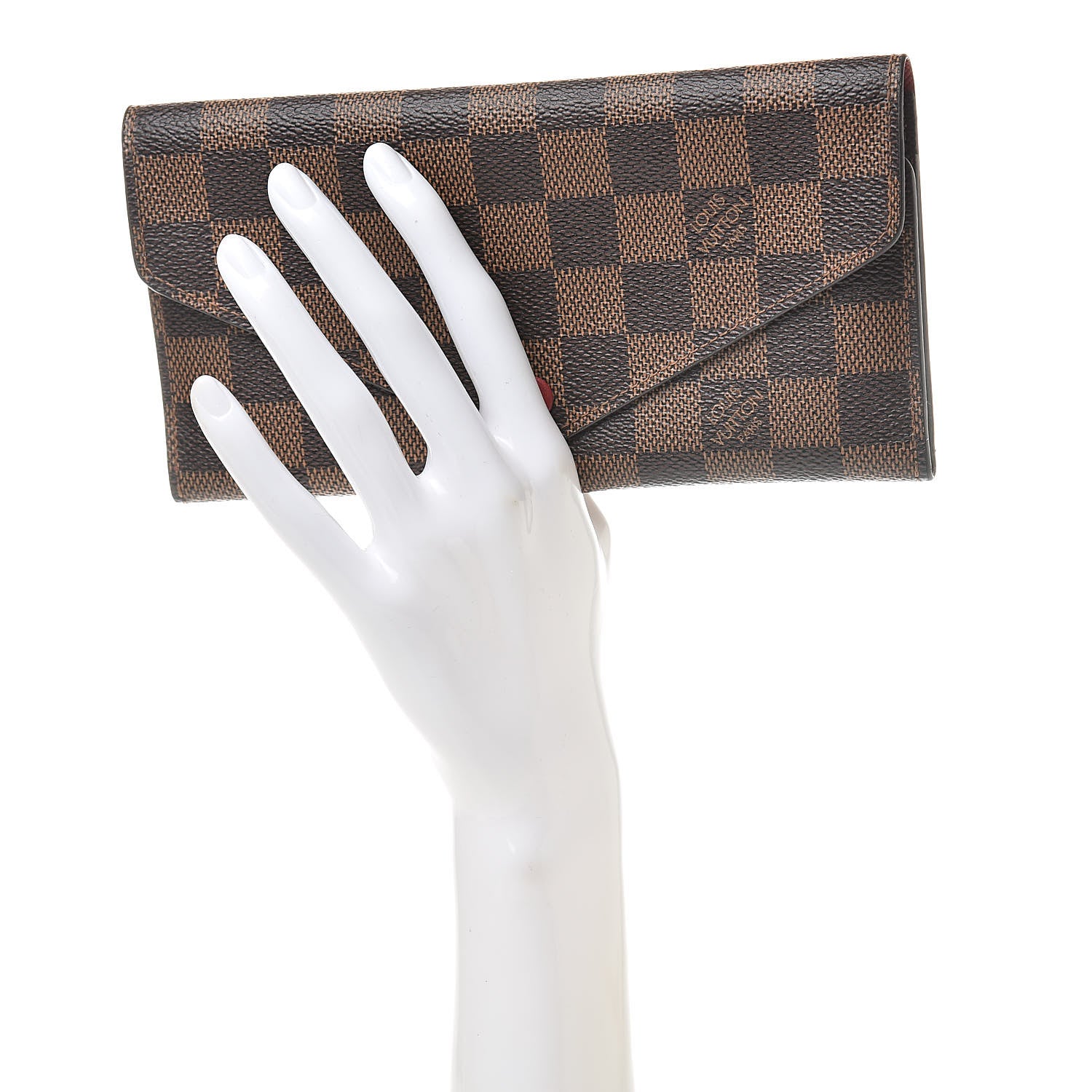 Louis Vuitton Damier Ebene Josephine Wallet Red 2 of 10