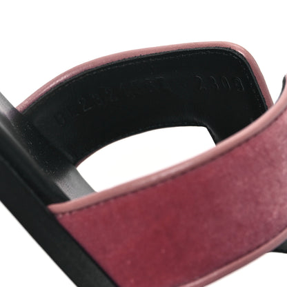 Hermes Velvet Nappa Oran Sandals 38.5 Bois de Rose 8 of 9