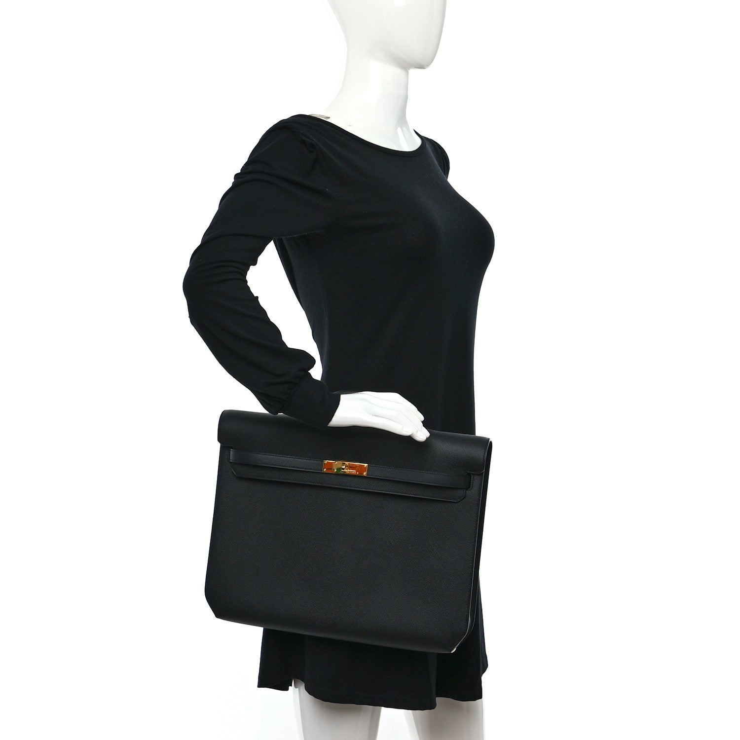 Hermes Epsom Kelly Depeches 36 Black 2 of 10