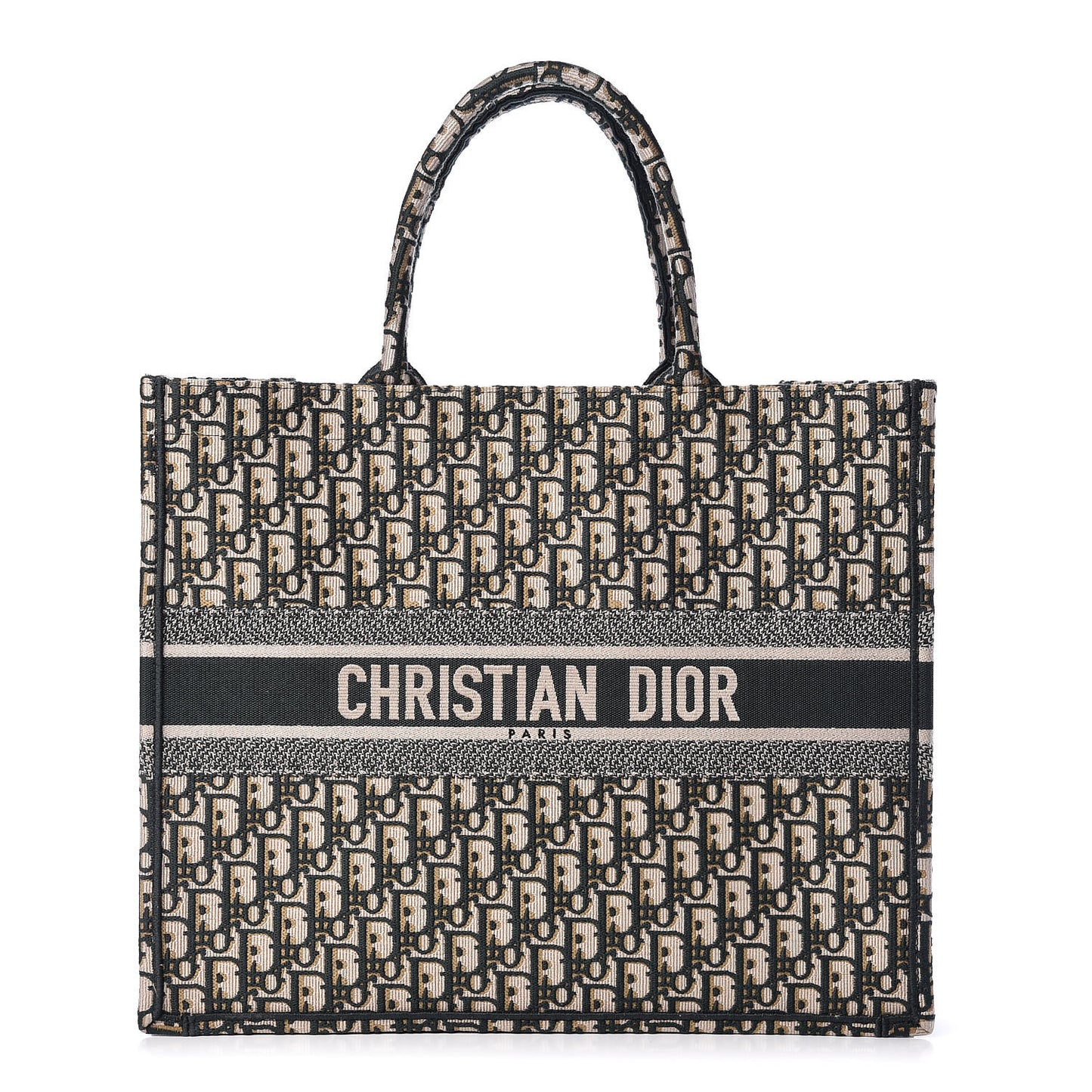 Oblique Large Book Tote Vert Multicolor