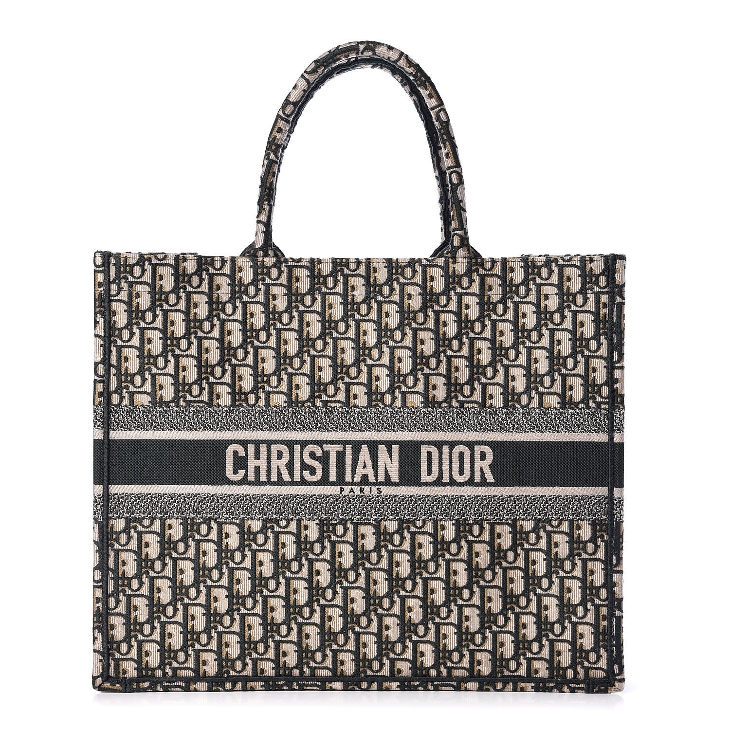 Christian Dior Oblique Large Book Tote Vert Multicolor 1 of 10