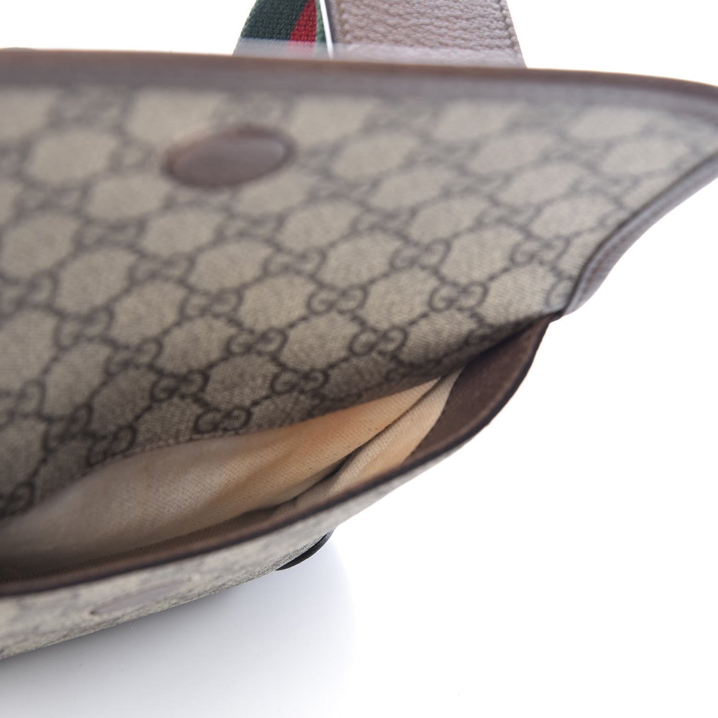 GG Supreme Monogram Web Small Neo Vintage Double Flap Messenger Bag Beige New Acero