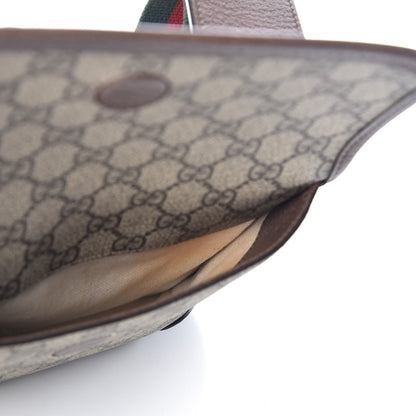 Gucci GG Supreme Monogram Web Small Neo Vintage Double Flap Messenger Bag Beige New Acero 9 of 12