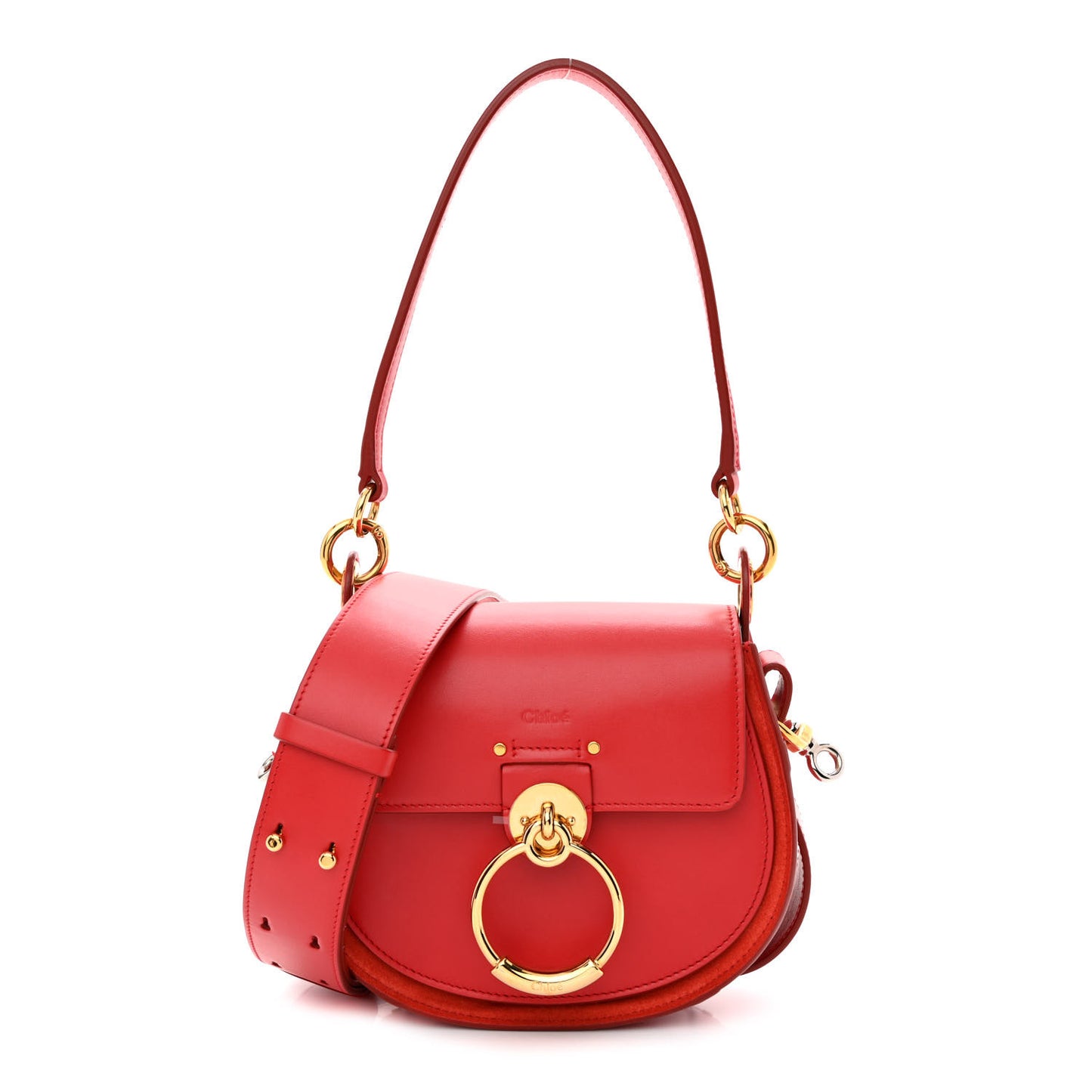 Calfskin Small Tess Bag Sepia Red