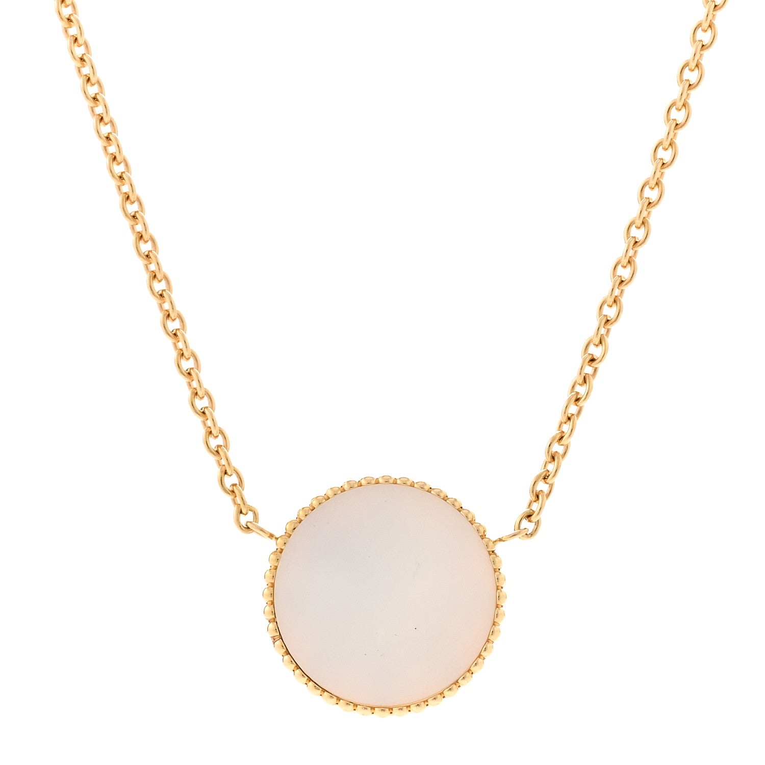 Christian Dior 18K Yellow Gold Diamond Mother of Pearl Rose Des Vents Necklace 4 of 6