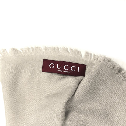 Gucci Wool Jacquard GG Monogram Fringe Scarf Lead 3 of 3