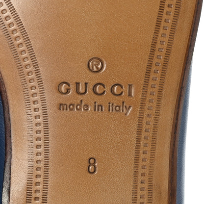 Gucci Agnello Plonge Granada Kid Web Mens Horsebit Loafers 8 Royale 8 of 9