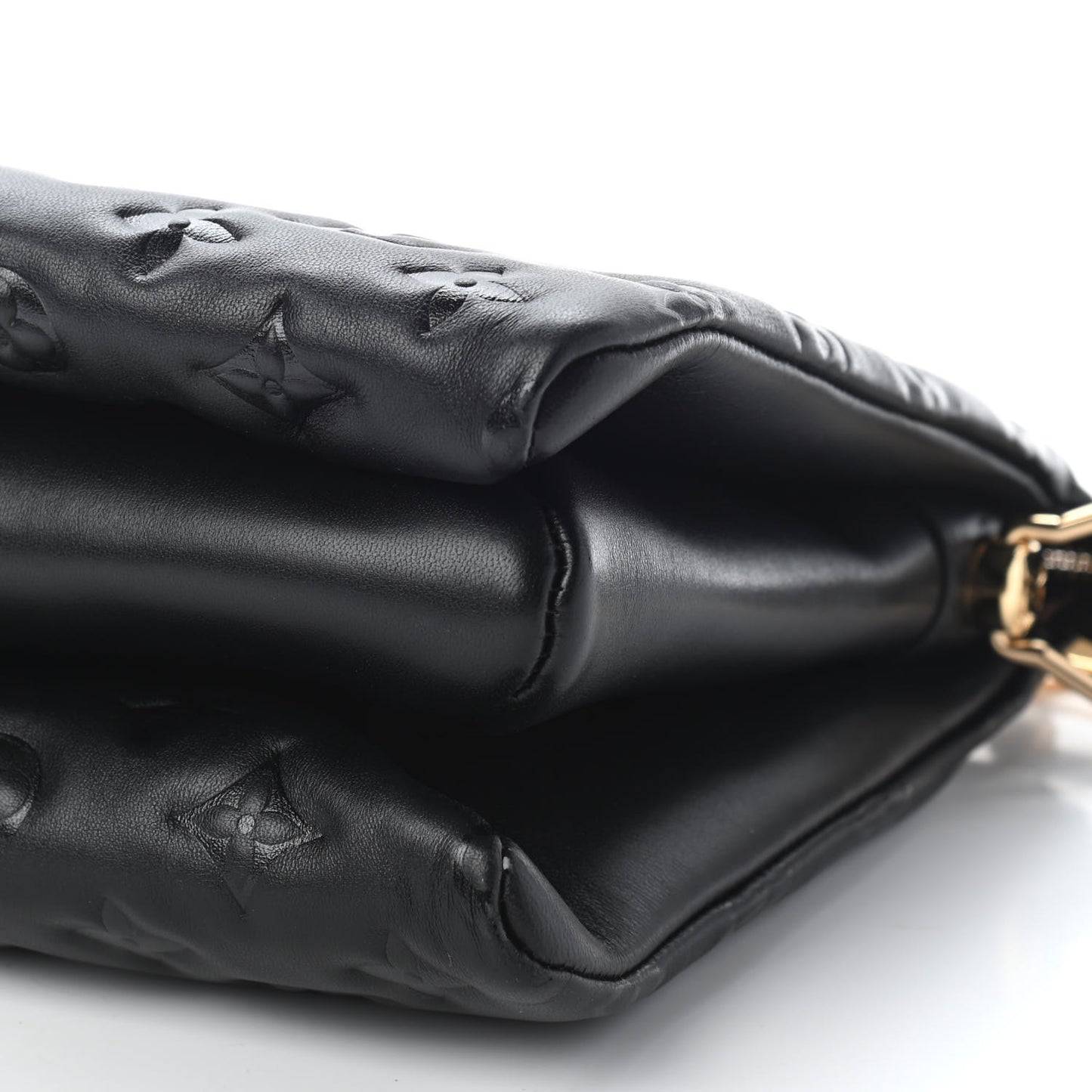 Lambskin Embossed Monogram Coussin PM Black