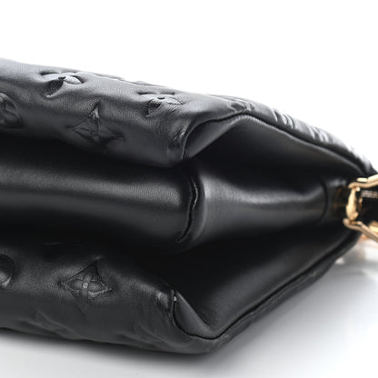 Louis Vuitton Lambskin Embossed Monogram Coussin PM Black 9 of 9