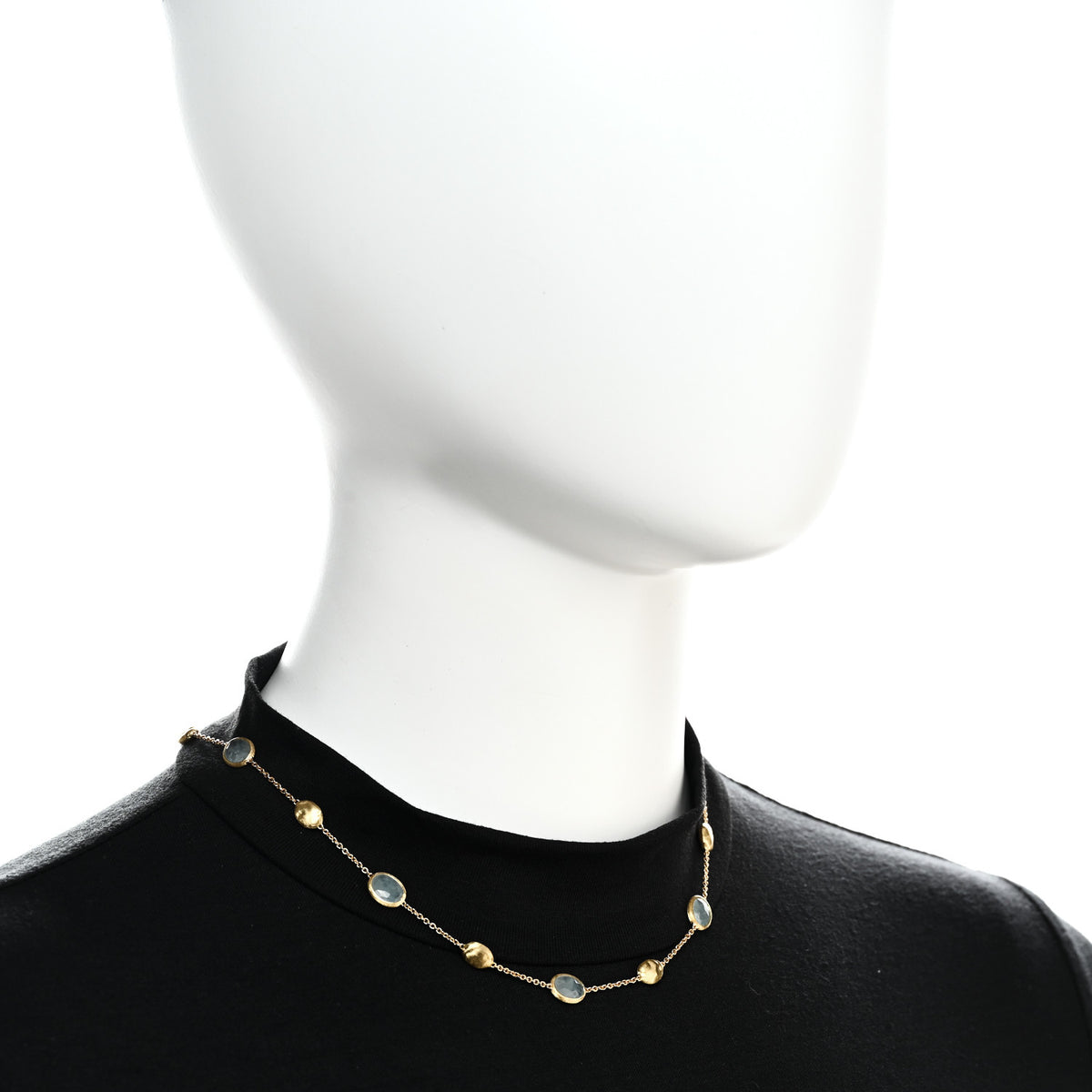 18K Yellow Gold Aquamarine Siviglia Necklace