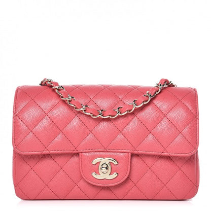 Chanel Caviar Quilted Mini Rectangular Flap Dark Pink 1 of 8