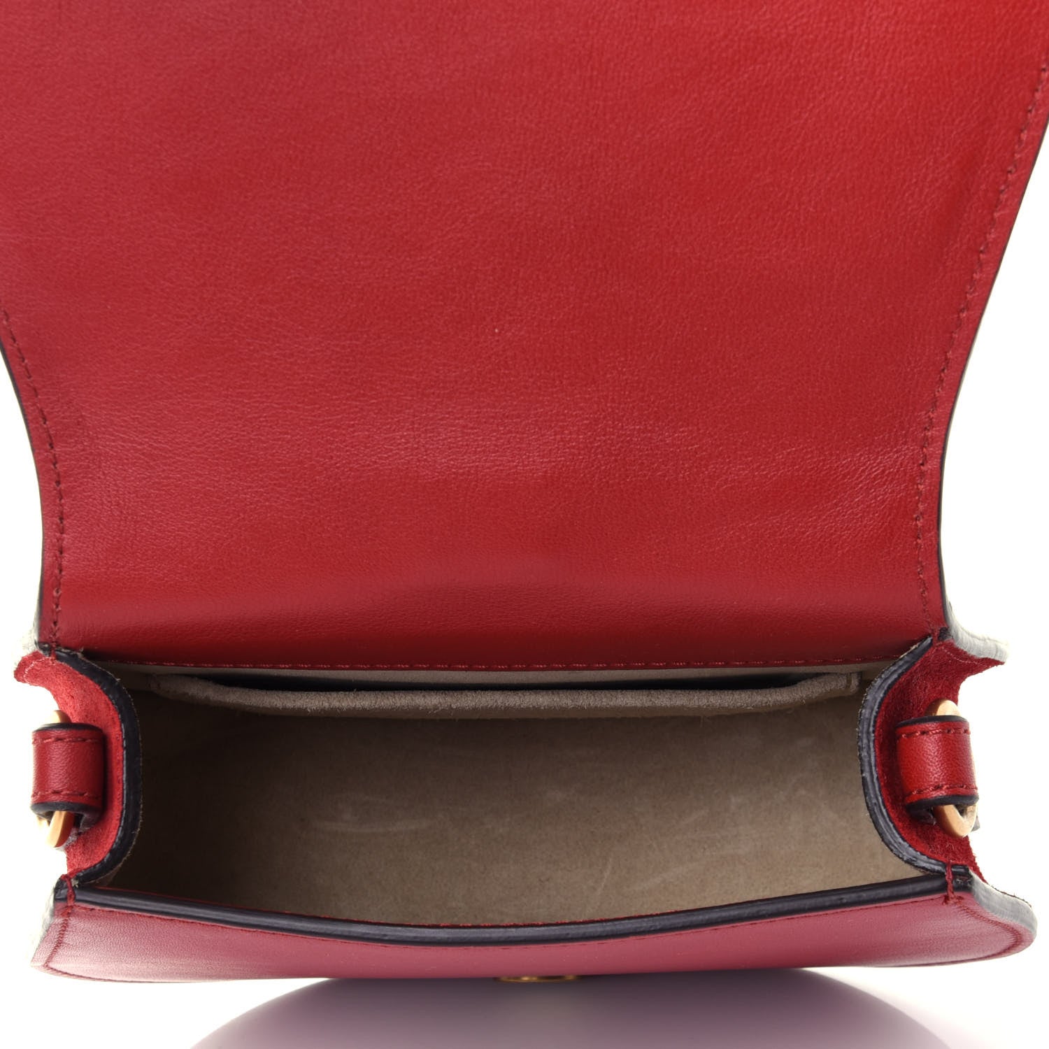 Chloe Calfskin Suede Small Nile Bracelet Bag Dahlia Red 3 of 4