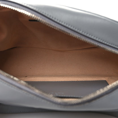 Gucci Calfskin Matelasse Aria Small GG Marmont Chain Shoulder Bag Deep Grey 5 of 12