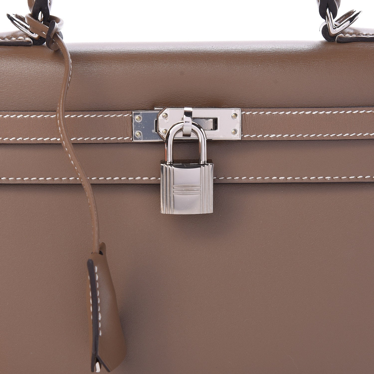 Hermes Tadelakt Kelly Sellier 25 Etoupe 34 of 35