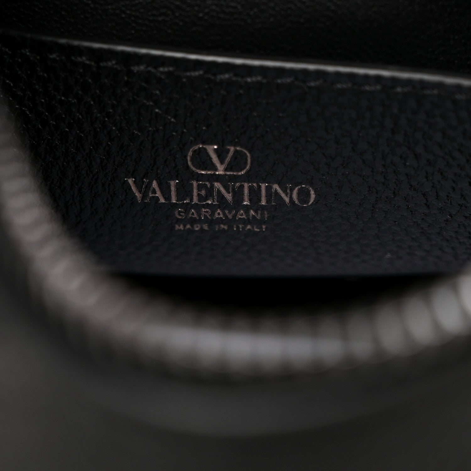 Valentino Garavani Grained Calfskin Rockstud Hobo Bag Black 6 of 9