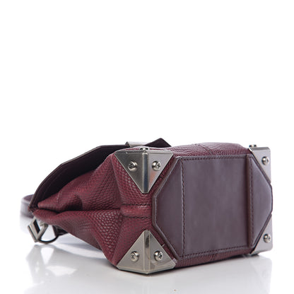 Alexander Wang Lizard Calfskin Embossed Small Marion Tote Oxblood Silver Hardware 3 of 8