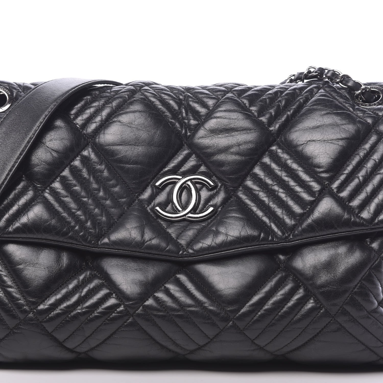 Chanel Lambskin In and Out XL Maxi Flap Black 10 of 12