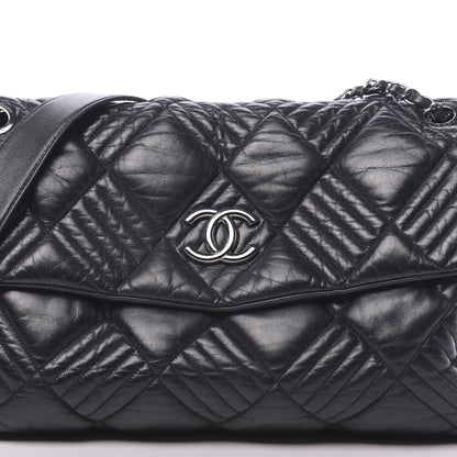 Chanel Lambskin In and Out XL Maxi Flap Black 10 of 12