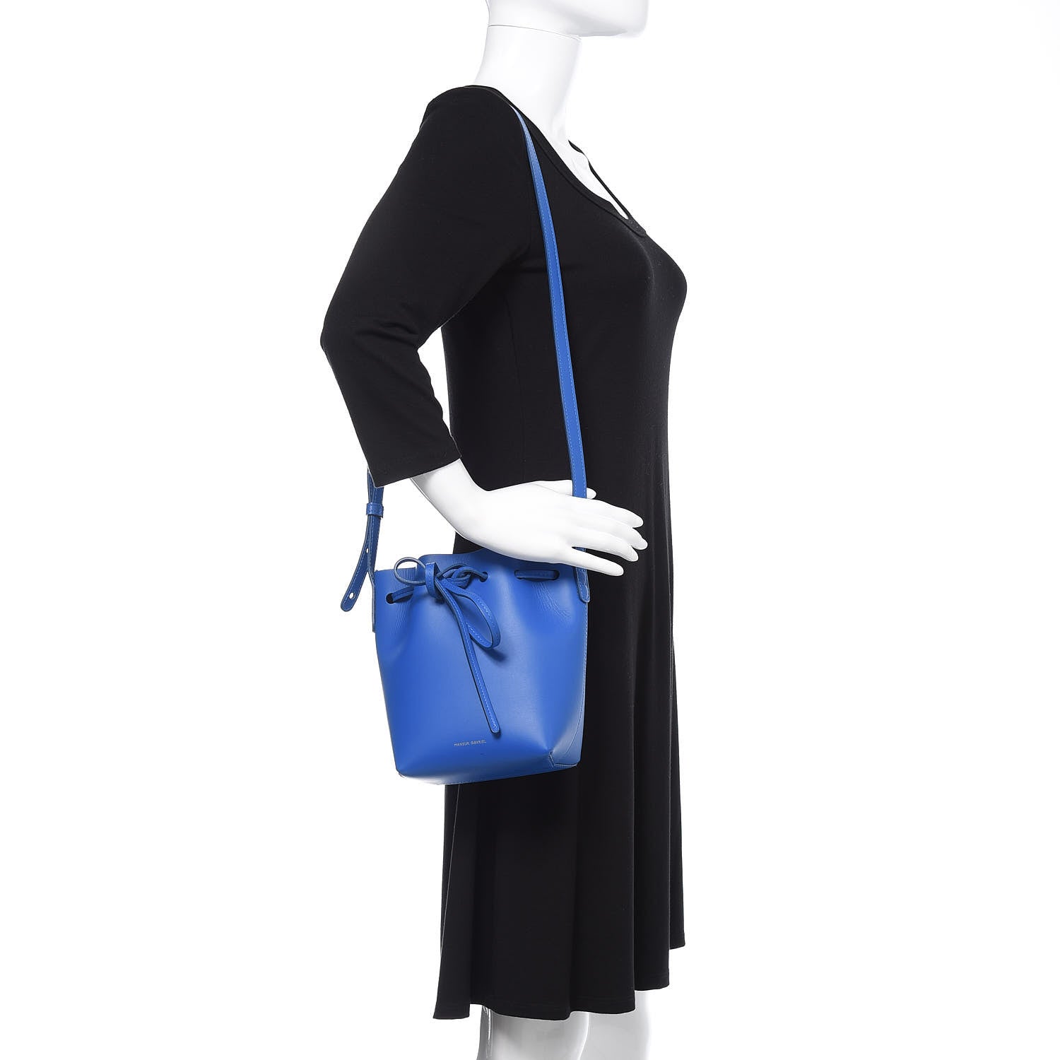 Mansur Gavriel Calfskin Mini Bucket Bag Royal 2 of 10