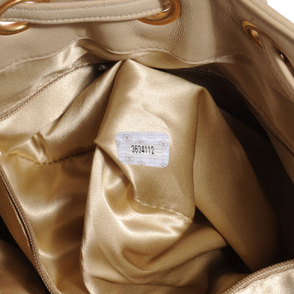Chanel Lambskin Drawstring Shoulder Bag Beige 7 of 8
