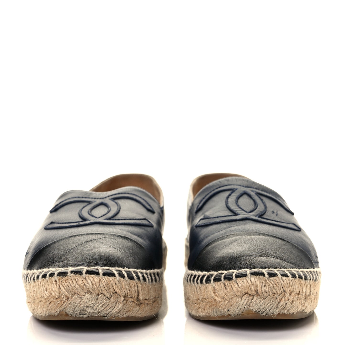 Lambskin CC Espadrilles 38 Navy Black