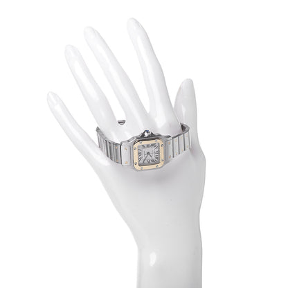 Cartier Stainless Steel 18K Yellow Gold 24mm Santos De Cartier Galbee Automatic Watch 2 of 9