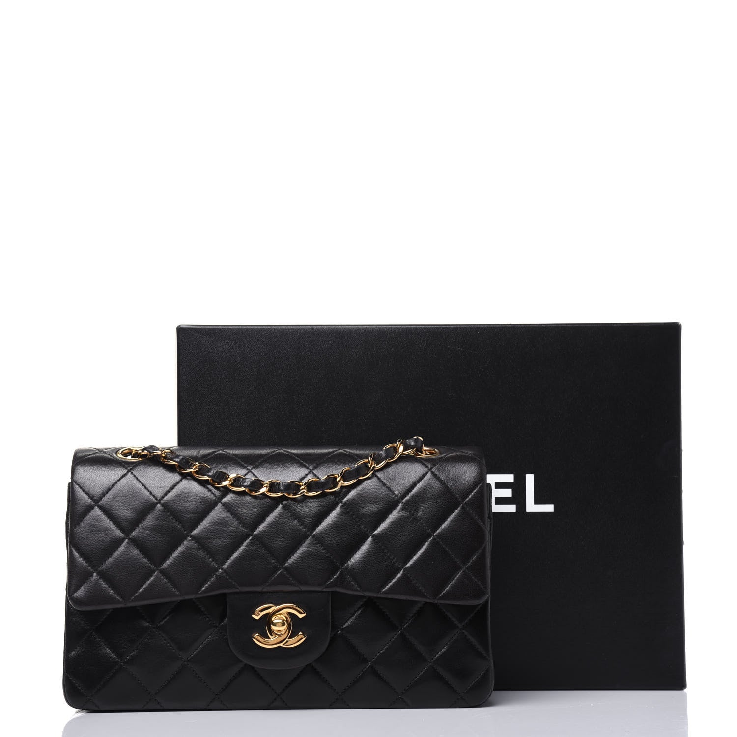 Chanel Lambskin Quilted Small Double Flap Black 14 of 14