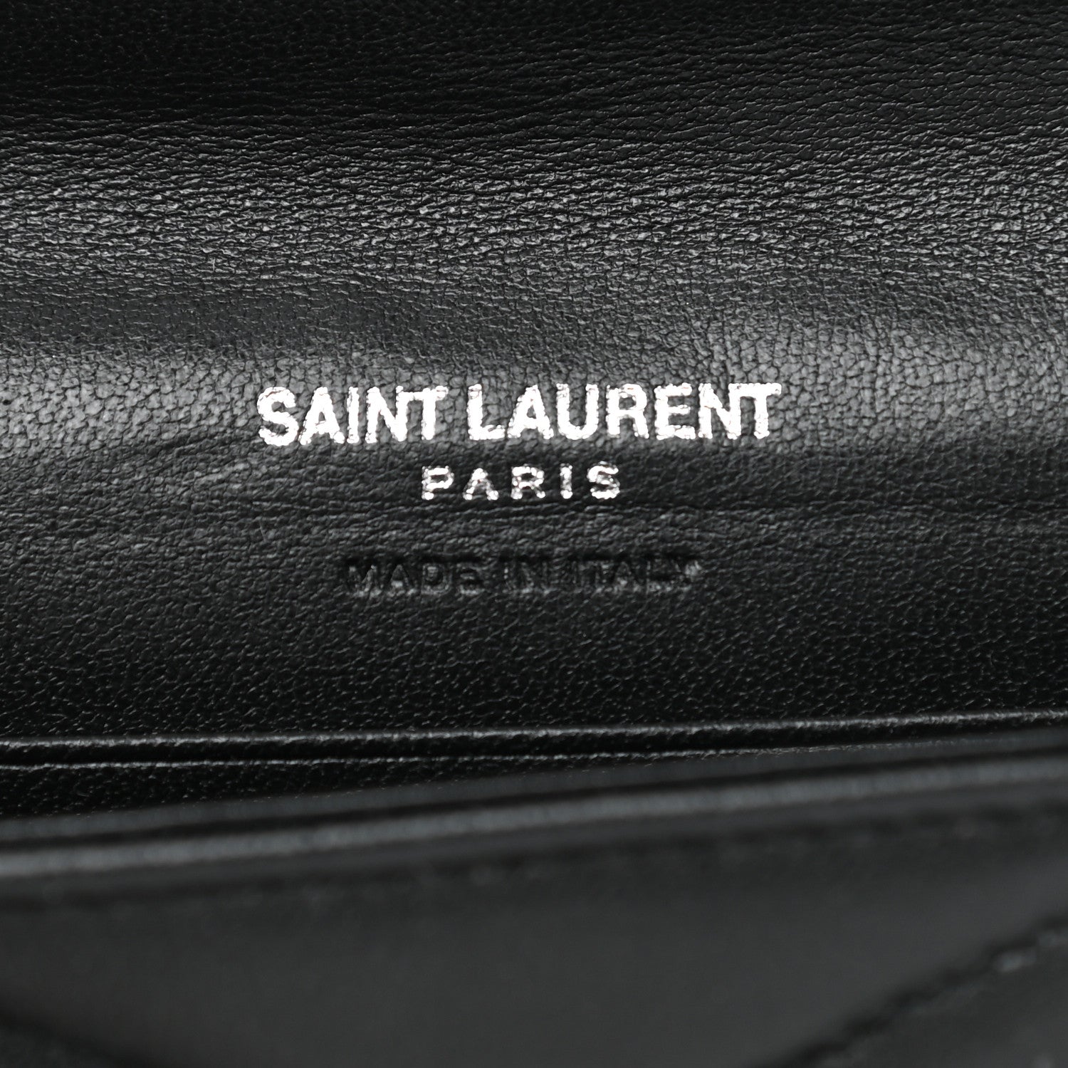 Saint Laurent Lambskin Y Quilted Monogram Small Loulou Envelope Wallet Black 6 of 9