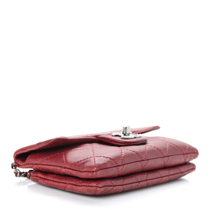 Chanel Lambskin Quilted Mini Mineral Nights Flap Crossbody Bag Dark Red 4 of 10