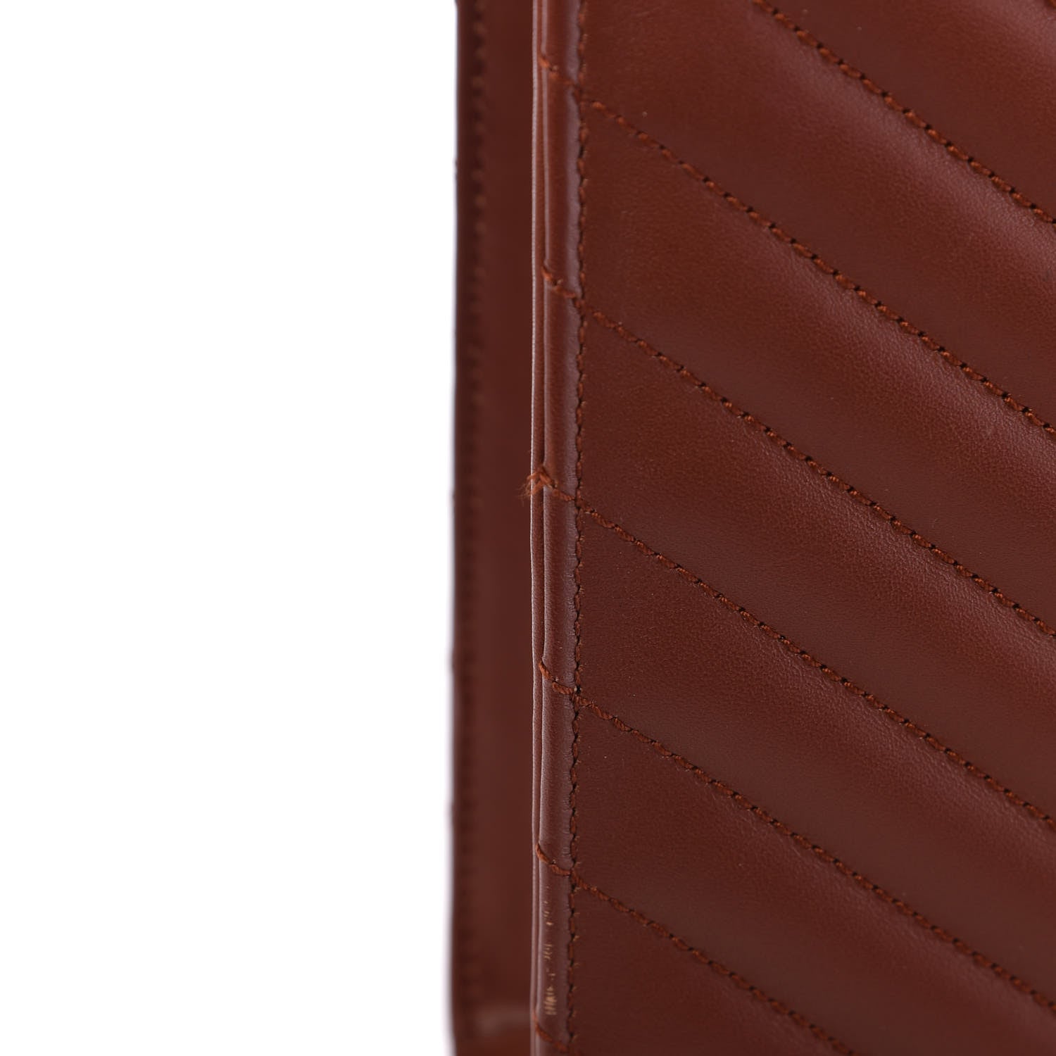 Saint Laurent Smooth Calfskin Matelasse Chevron Large Monogram Satchel Brown 11 of 17
