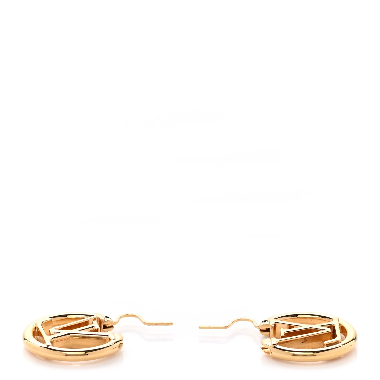Metal Small Louise Hoop Earrings Gold