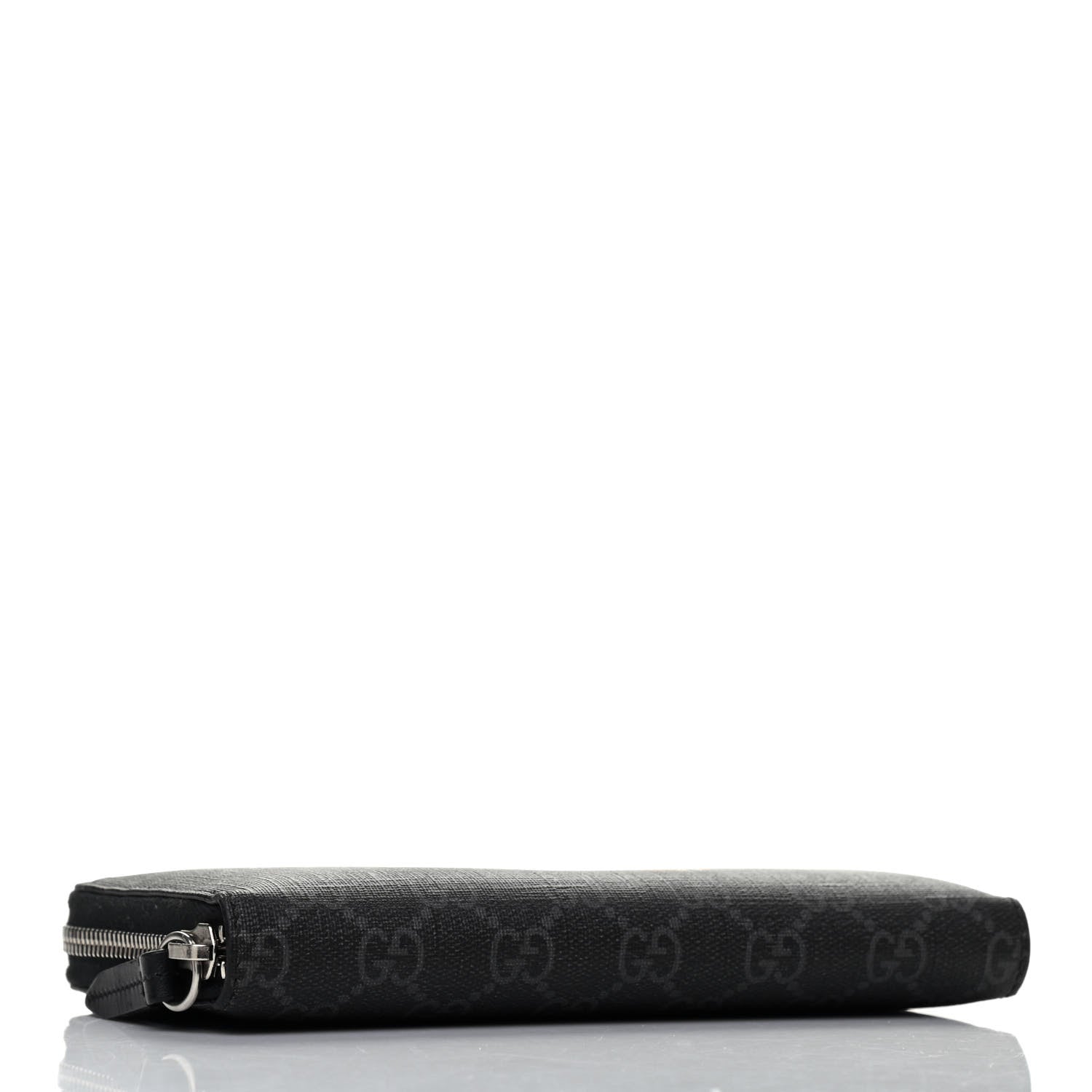 Gucci GG Supreme Monogram Kingsnake Zip Around Wallet Black Grey 3 of 6