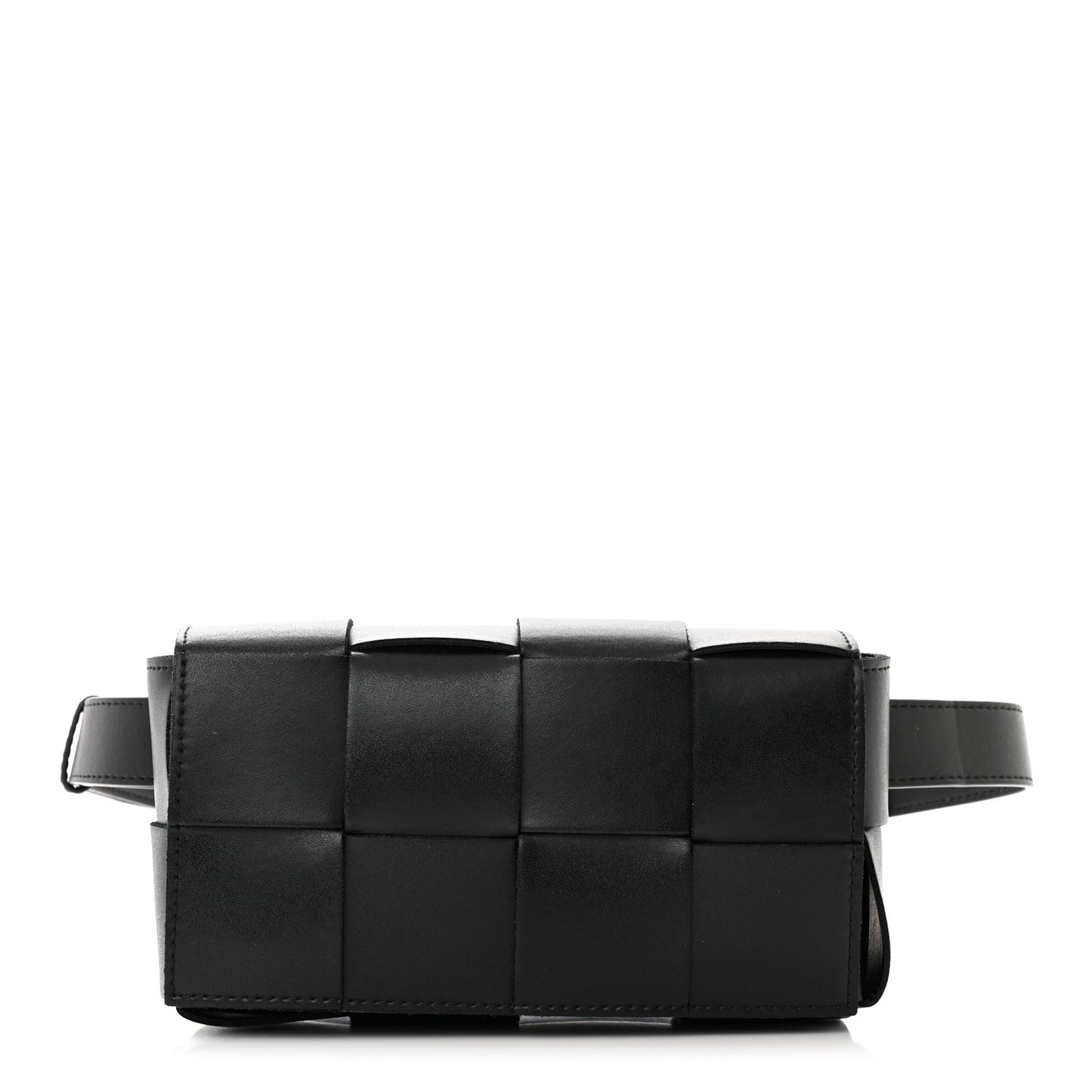 Nappa Maxi Intreccio The Belt Cassette Bag Black