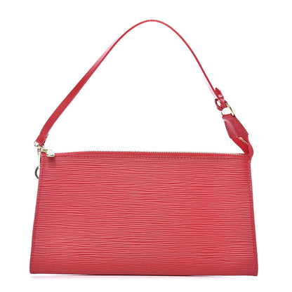 Louis Vuitton Epi Pochette Accessories 24 Castillan Red 1 of 9