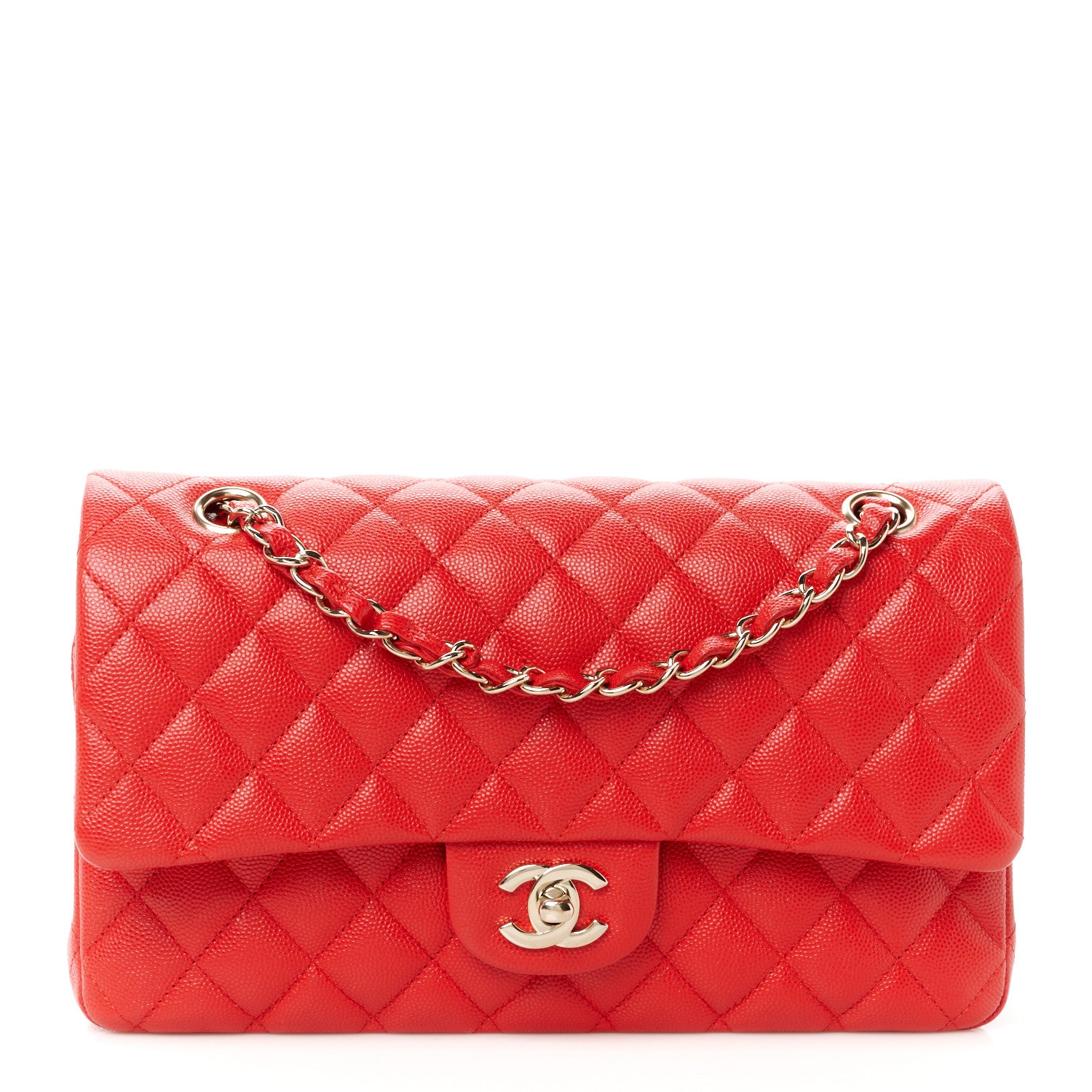 Chanel Caviar Quilted Medium Double Flap Red 1 of 13