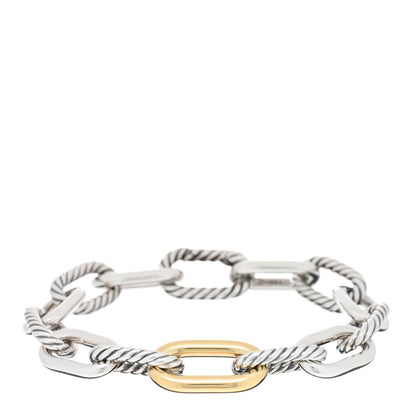 David Yurman Sterling Silver 18K Yellow Gold 11mm Madison Chain Bracelet 1 of 3
