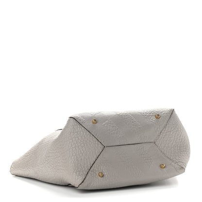 Burberry Signature Grain Calfskin Check Embossed Small Canterbury Tote Stone White 5 of 12