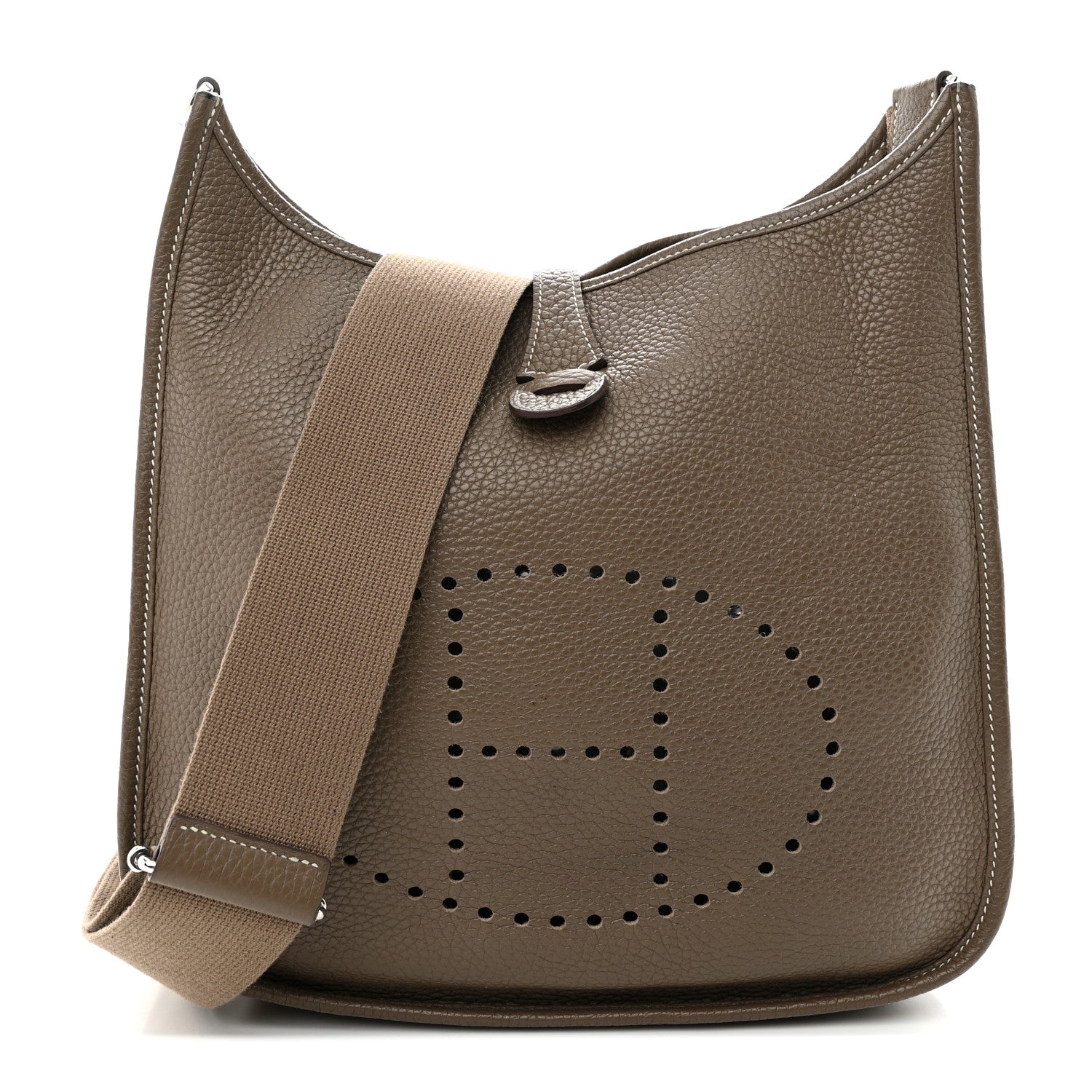 Hermes Taurillon Clemence Evelyne III PM Etoupe 1 of 11