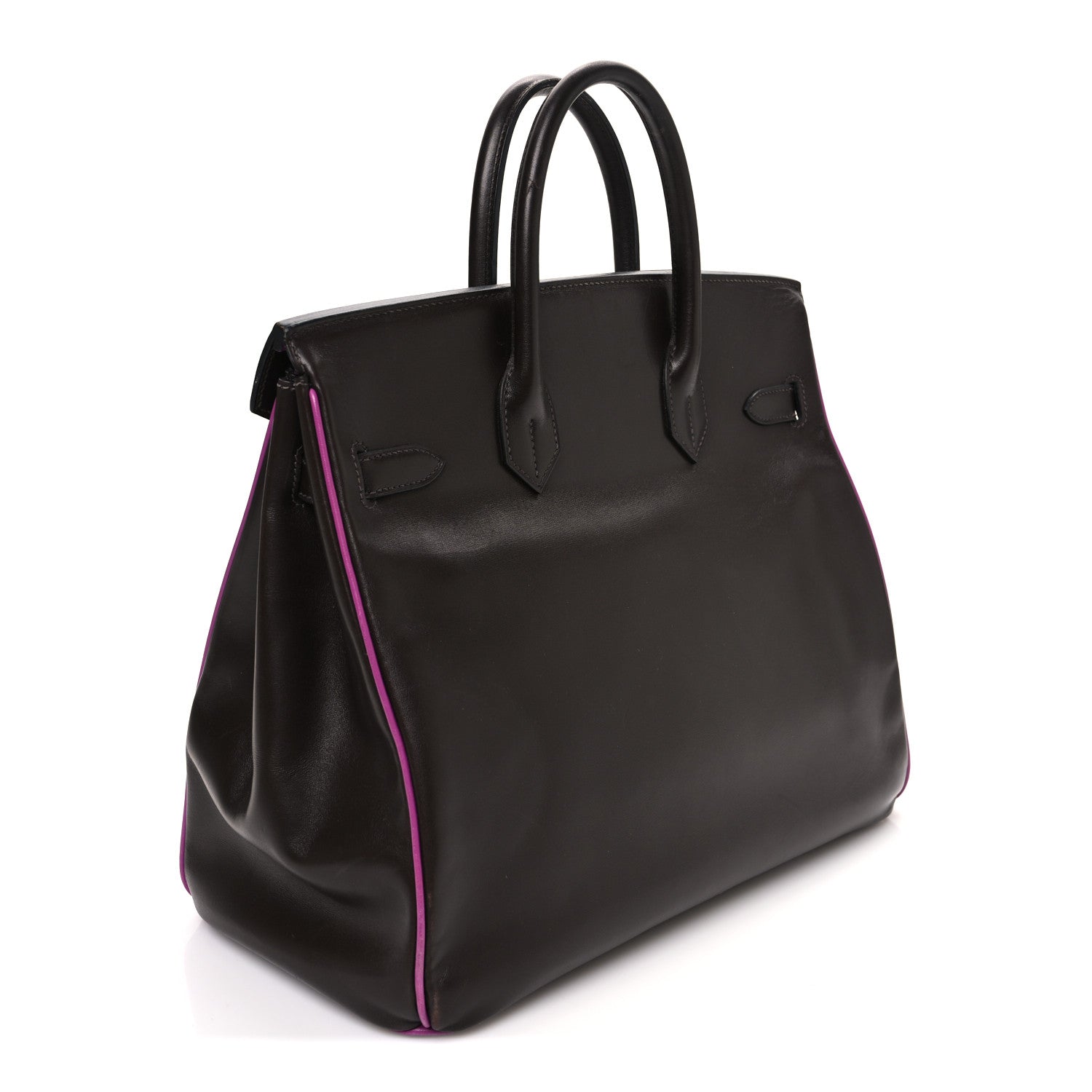 Hermes Box Bi-Color HAC Birkin 32 Ebene Cyclamen 2 of 14