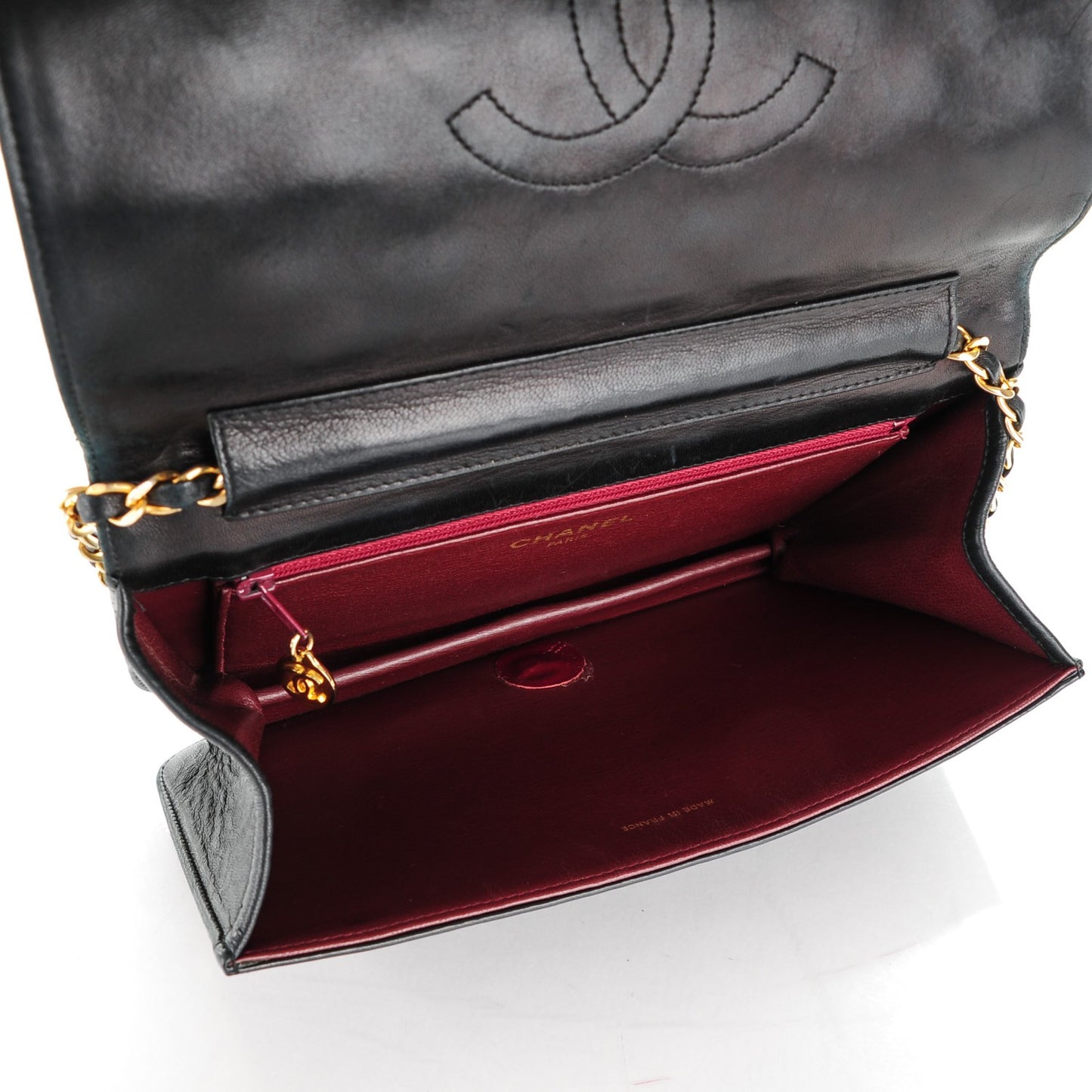 Lambskin Small Single Flap Black