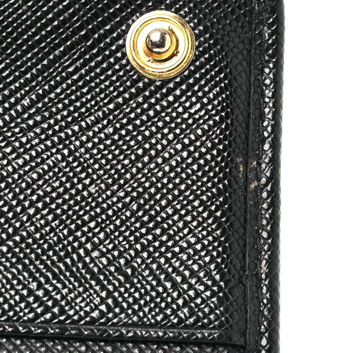 Saffiano Metal Continental Flap Wallet Black