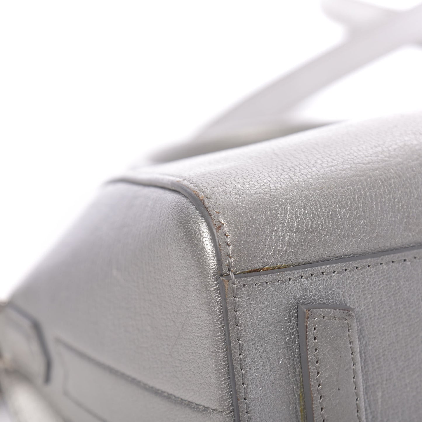 Metallic Sugar Goatskin Mini Antigona Silver