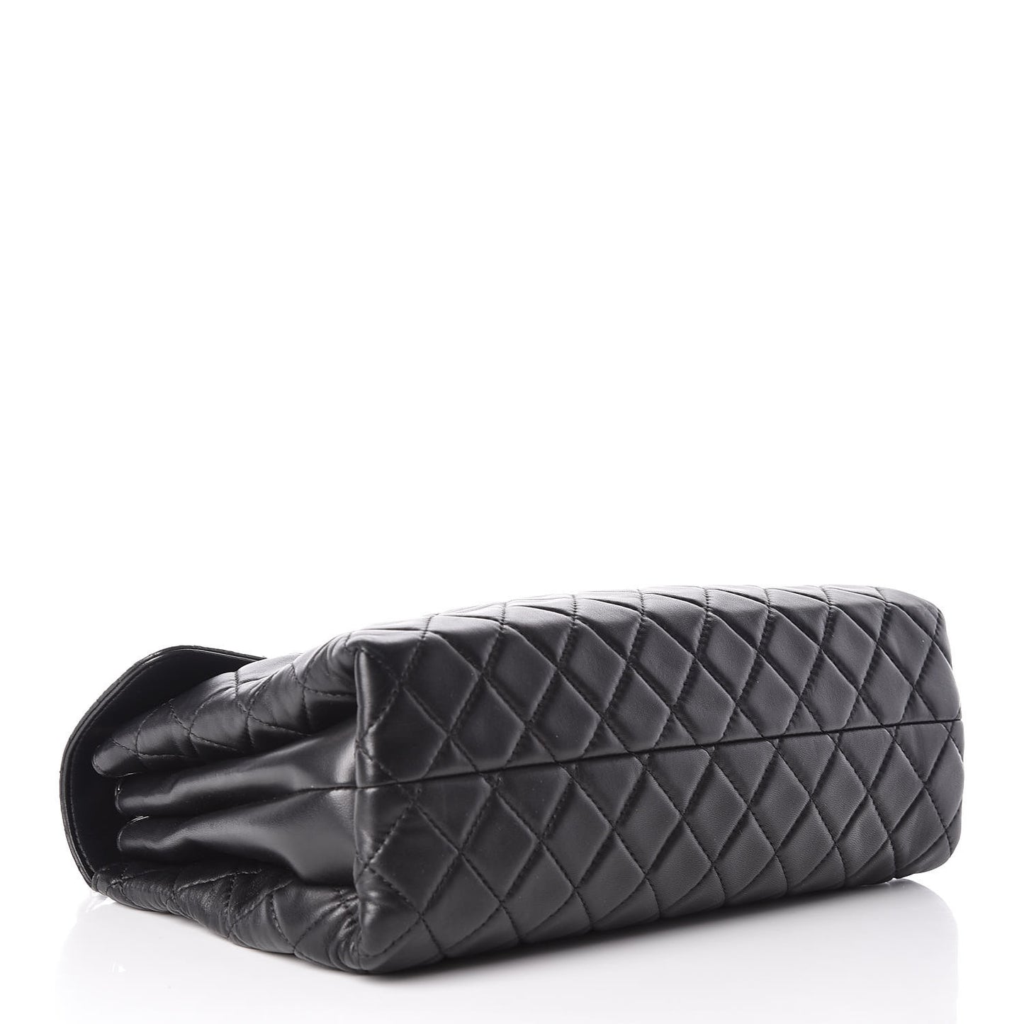 Lambskin Quilted Jumbo by 4 Flap Black